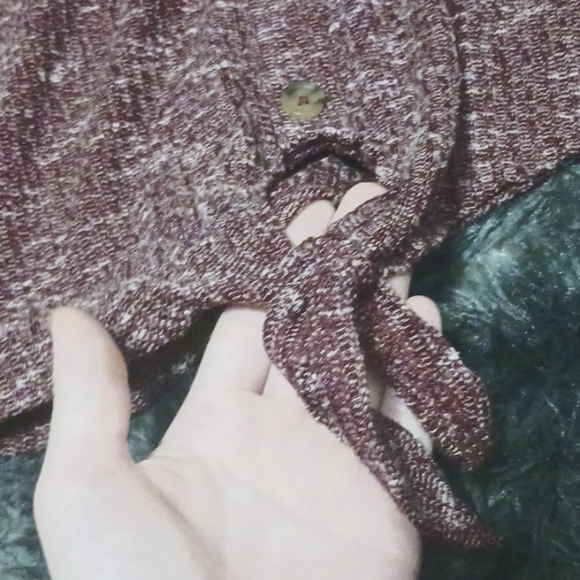 Bobbie Brooks ladies' purplish-red sweater shirt - Picture 2 of 3